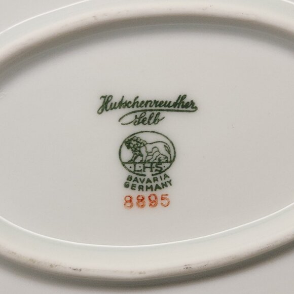 13" x 9" Hutschenreuther Platter - Pattern 8895 - Gold & Silver Sprigs - MCM - Picture 4 of 5